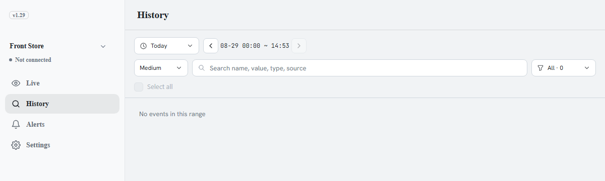 The History tab