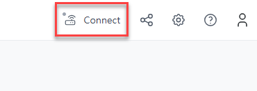The Connect button in the upper right