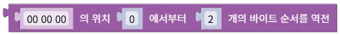 바이트 배열의 인덱스부터 여러 바이트 순서 역전