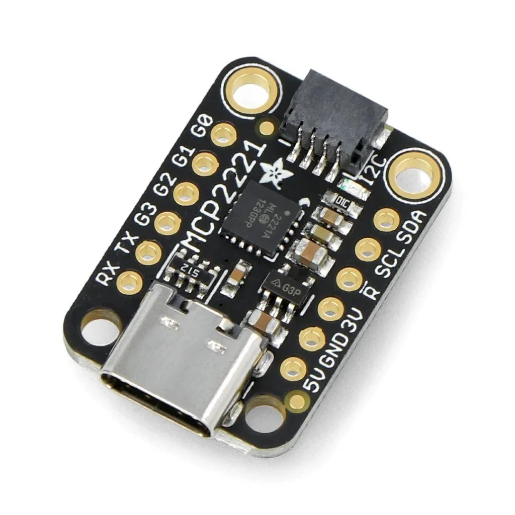 MCP2221 USB-GPIO adapter board
