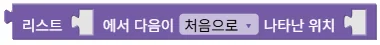 리스트에서 아이템의 위치 찾기