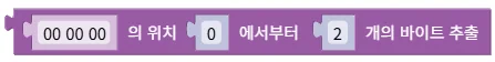 바이트 배열의 인덱스부터 여러 바이트 추출