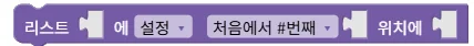 리스트에 아이템 설정/끼워넣기